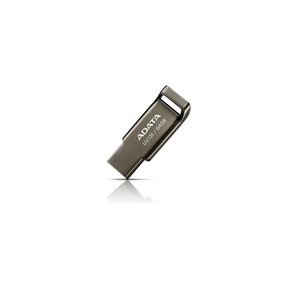 USB ფლეშ მეხსიერება,AUV131-64G-RGY, A-DATA FlashDrive UV131 64GB Chromium Grey USB 3.0 Flash Drive, Retail