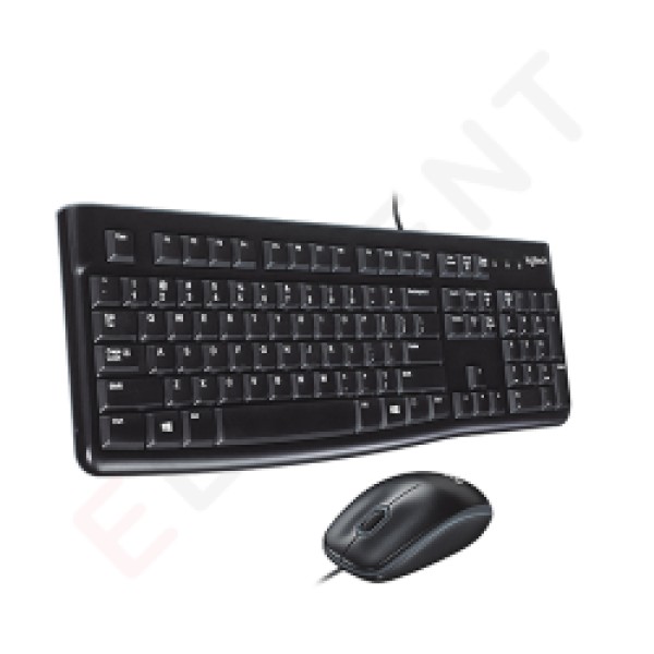 MK120 LOGITECH Corded Combo KEYBOARD AND MOUSE - BLACK - USB 920-002561