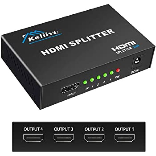 KDSP0104, KINGDA, HDMI Splitter1x4,with 3Dsupport,with power supply