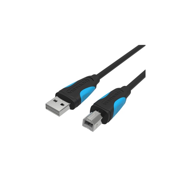 VAS-A16-B800, VENTION  USB2.0 A Male to B Male Print Cable with 2*Ferrite Core 8M Black