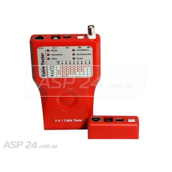 KD-CT010 KINGDA, Cable tester 5 in 1,For UTP/STP,RJ45/RJ11/RJ12,BNC/USB/IEEE1394 Cable