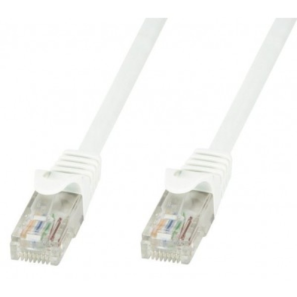 UTP cat5e Patch Cord 1.5M white color (შემაერთებელი კაბელი)