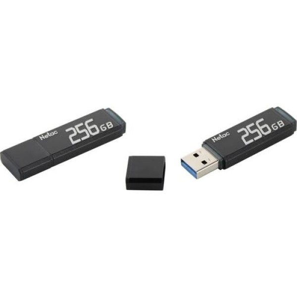 Netac U351 USB3.0 Flash Drive 256GB aluminum, NT03U351N-256G-30BK
