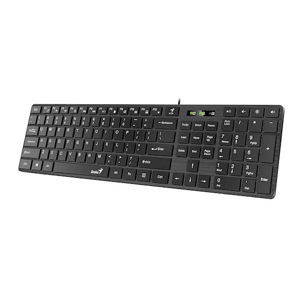 კლავიატურა SlimStar 126, Genius, Slim Keyboard, RU, USB Black