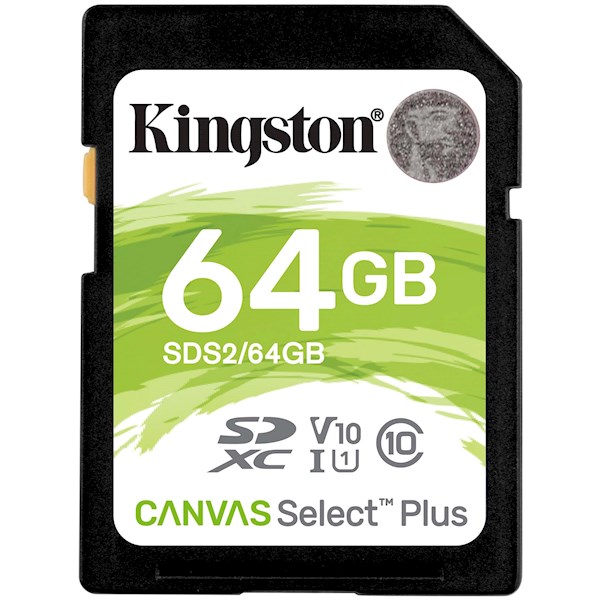 მექსიერების ბარათი SDS2/64GB, kingston SDXC Plus 100R