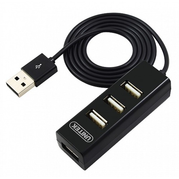 USB-HUB Y-2140, UNITEK USB2.0 4-Port Hub, Black