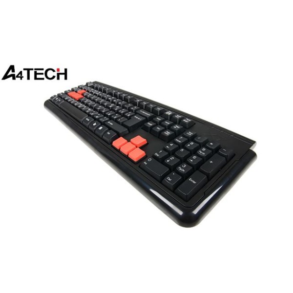 G300, A4Tech keyboard, Can-Be-Washed, Black, (US Russian) USB