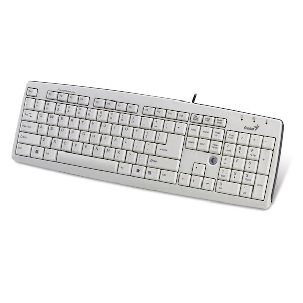 კლავიატურა KB-06XE, Genius, Desktop Keyboard, White USB