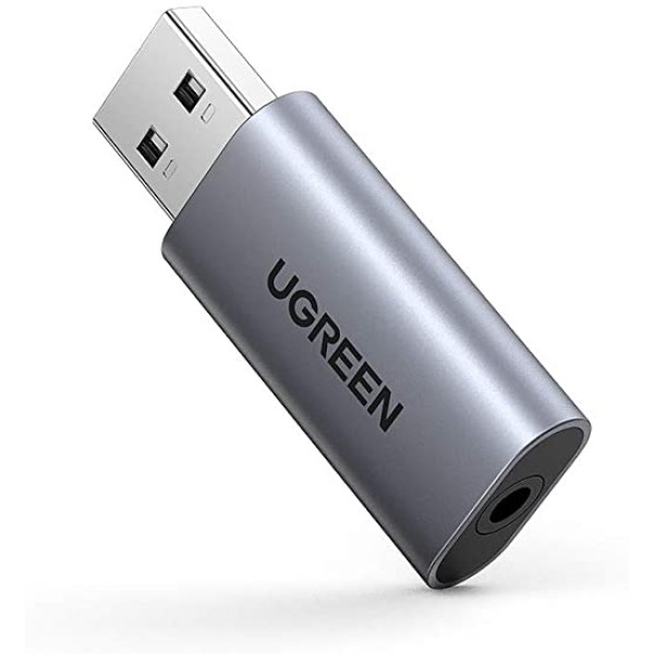 USB ადაპტერი CM383 UGREEN (80864)  USB-A To 3.5mm External Stereo Sound Adapter Grey