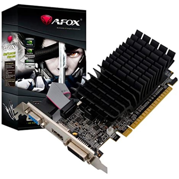 AF210-1024D3L5  AFOX Geforce G210 1GB DDR3,  64Bit,  DVI HDMI VGA LP Single Fan