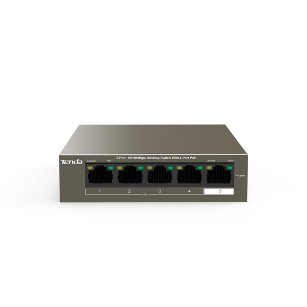 TEF1105P-4-63W  5-Port 10/100Mbps Desktop Switch with  4-Port  PoE  Switch
